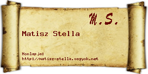 Matisz Stella névjegykártya